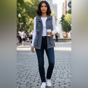 GAP Charcoal Sleeveless Vest